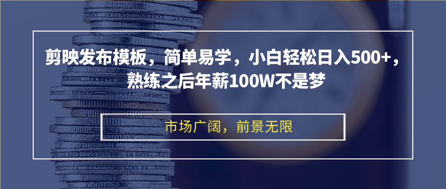 （12973期）剪映发布模板，简单易学，小白轻松日入500+，熟练之后年薪100W不是梦-耐玩网创
