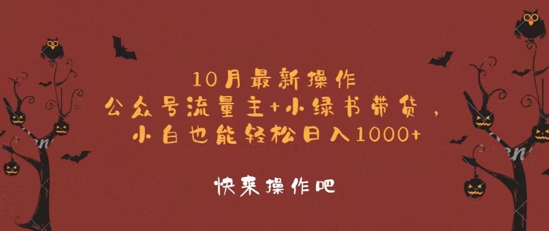 （12977期）10月最新操作，公众号流量主+小绿书带货，小白轻松日入1000+-耐玩网创
