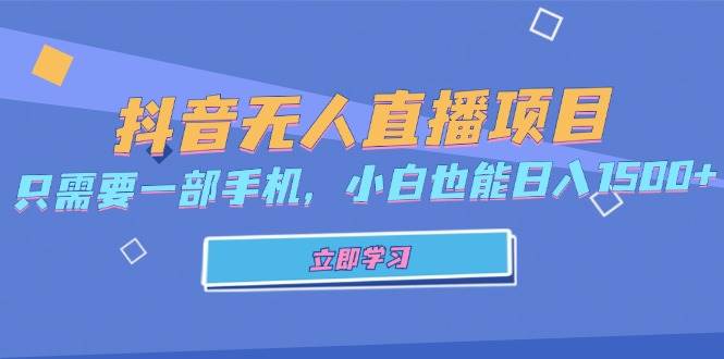 （13124期）抖音无人直播项目，只需要一部手机，小白也能日入1500+-耐玩网创