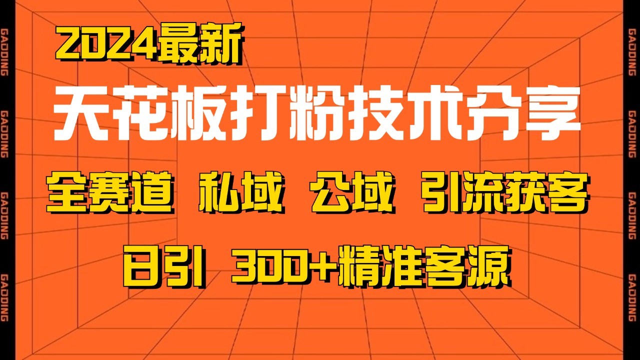 天花板打粉技术分享，野路子玩法 曝光玩法免费矩阵自热技术日引2000+精准客户-耐玩网创