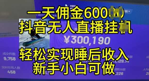 2024年11月抖音无人直播带货挂JI，小白的梦想之路，全天24小时收益不间断实现真正管道收益【揭秘】-耐玩网创