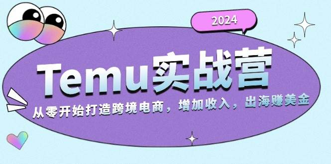 （13266期）2024Temu实战营：从零开始打造跨境电商，增加收入，出海赚美金-耐玩网创