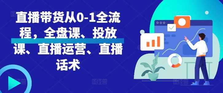 直播带货从0-1全流程，全盘课、投放课、直播运营、直播话术-耐玩网创