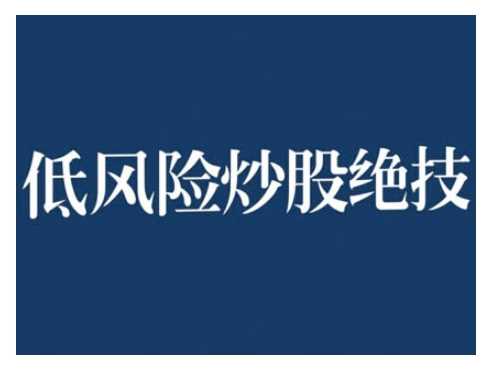 2024低风险股票实操营，低风险，高回报-耐玩网创