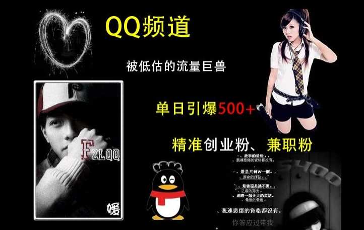 QQ频道：被低估的流量巨兽，单日引爆500+精准创业粉、兼职粉的引流秘籍-耐玩网创