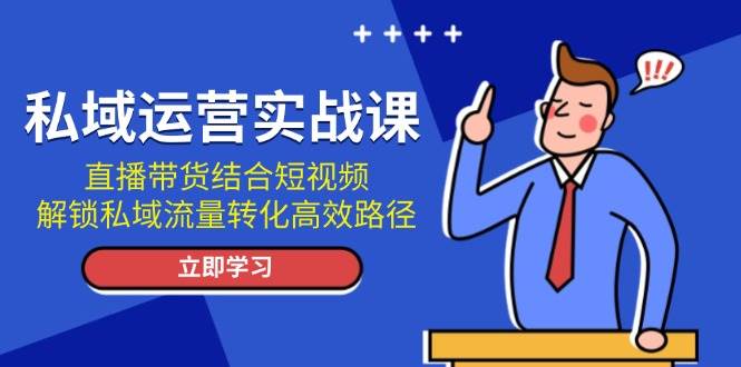 （13587期）私域运营实战课：直播带货结合短视频，解锁私域流量转化高效路径-耐玩网创