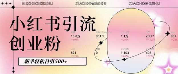 小红书私域引流无脑操作法：AI生成内容，粉丝自动转化，新手轻松日引500+创业粉-耐玩网创