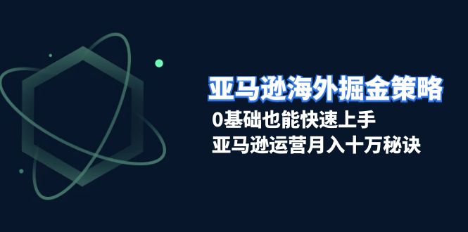 （13644期）亚马逊海外掘金策略，0基础也能快速上手，亚马逊运营月入十万秘诀-耐玩网创