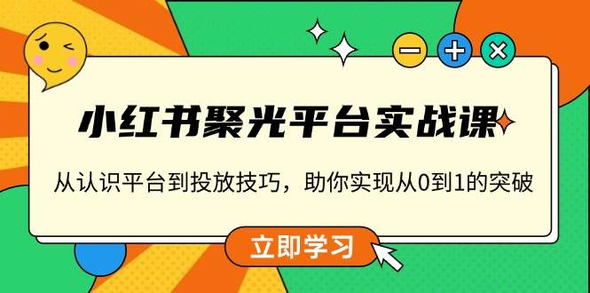 （13775期）小红书 聚光平台实战课，从认识平台到投放技巧，助你实现从0到1的突破-耐玩网创