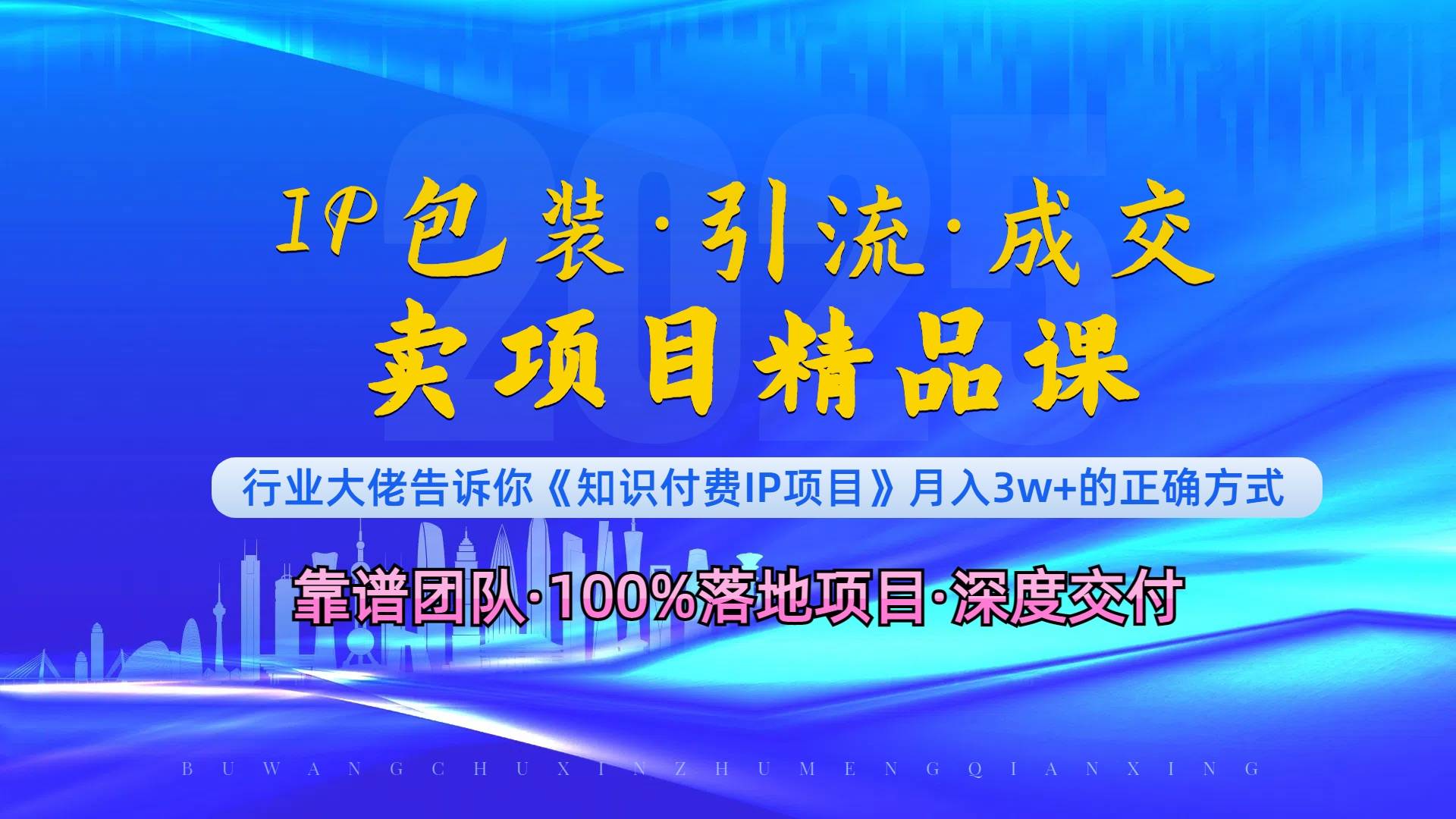 （13780期）《IP包装·暴力引流·闪电成交卖项目精品课》如何在众多导师中脱颖而出？-耐玩网创