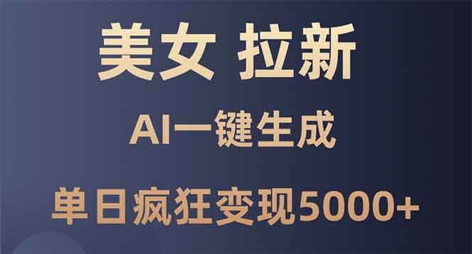 （13866期）美女暴力拉新，通过AI一键生成，单日疯狂变现5000+，纯小白一学就会！-耐玩网创