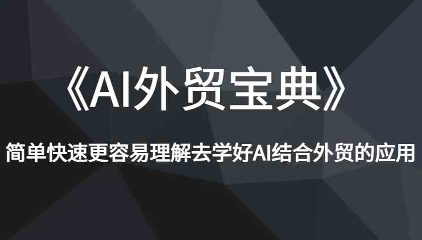 《AI外贸宝典》简单快速更容易理解去学好AI结合外贸的应用-耐玩网创