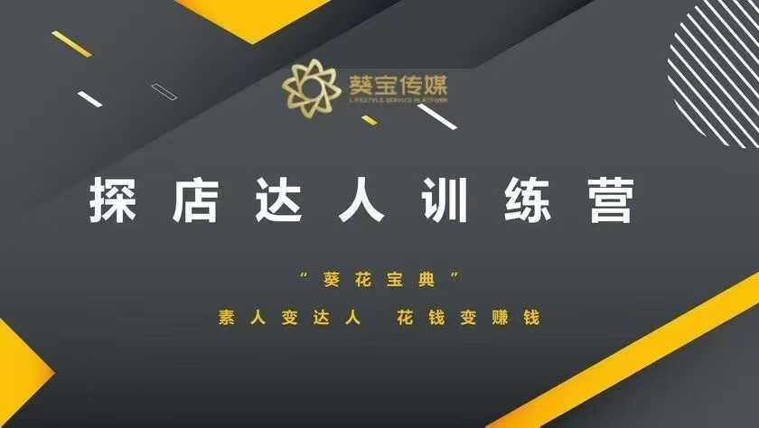 探店达人训练营，素人变达人，花钱变赚钱-耐玩网创