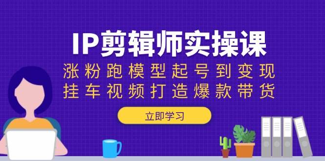 （13980期）IP剪辑师实操课：涨粉跑模型起号到变现，挂车视频打造爆款带货-耐玩网创