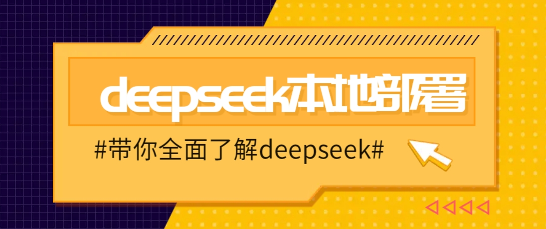 DeepSeek本地部署详细教程，轻松将deepseek部署到你的电脑上-耐玩网创