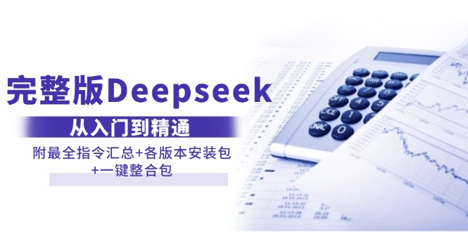 （14116期）完整版Deepseek从入门到精通：附最全指令汇总+各版本安装包+一键整合包-耐玩网创
