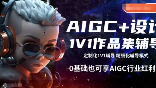 AIGC+设计1V1作品集辅导，0基础也可享AIGC行业红利-耐玩网创