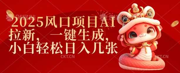 2025风口项目AI拉新，一键生成，小白轻松日入几张-耐玩网创