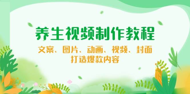 （14163期）养生视频制作教程，文案、图片、动画、视频、封面，打造爆款内容-耐玩网创