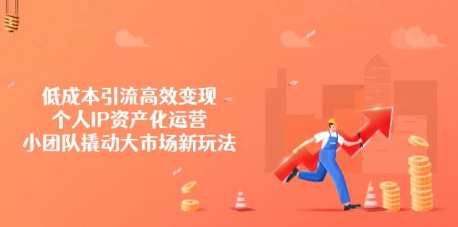 低成本引流高效变现，个人IP资产化运营，小团队撬动大市场新玩法-耐玩网创