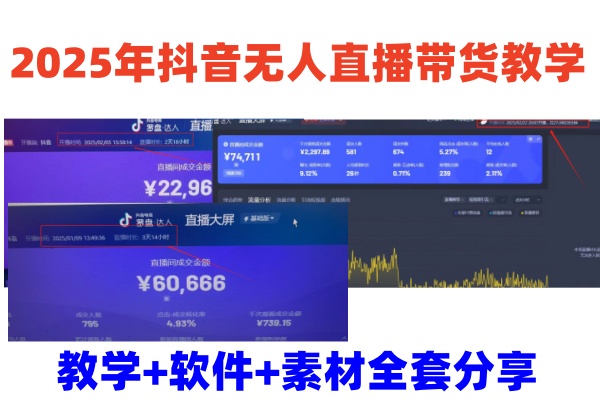 2025年抖音无人直播带货教学，从0到1全程干货快速撸金-耐玩网创
