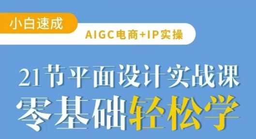 AIGC电商必备实操21节平面设计实战课，教你玩转AI-耐玩网创