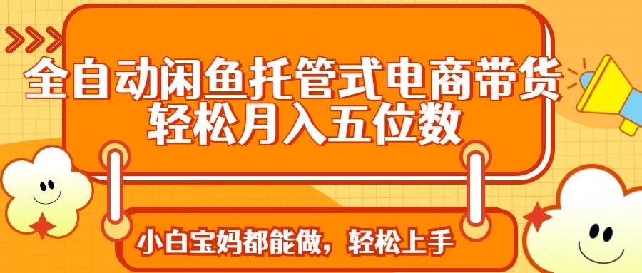 （14132期）全自动闲鱼托管式电商带货 轻松实现月入五位数-耐玩网创