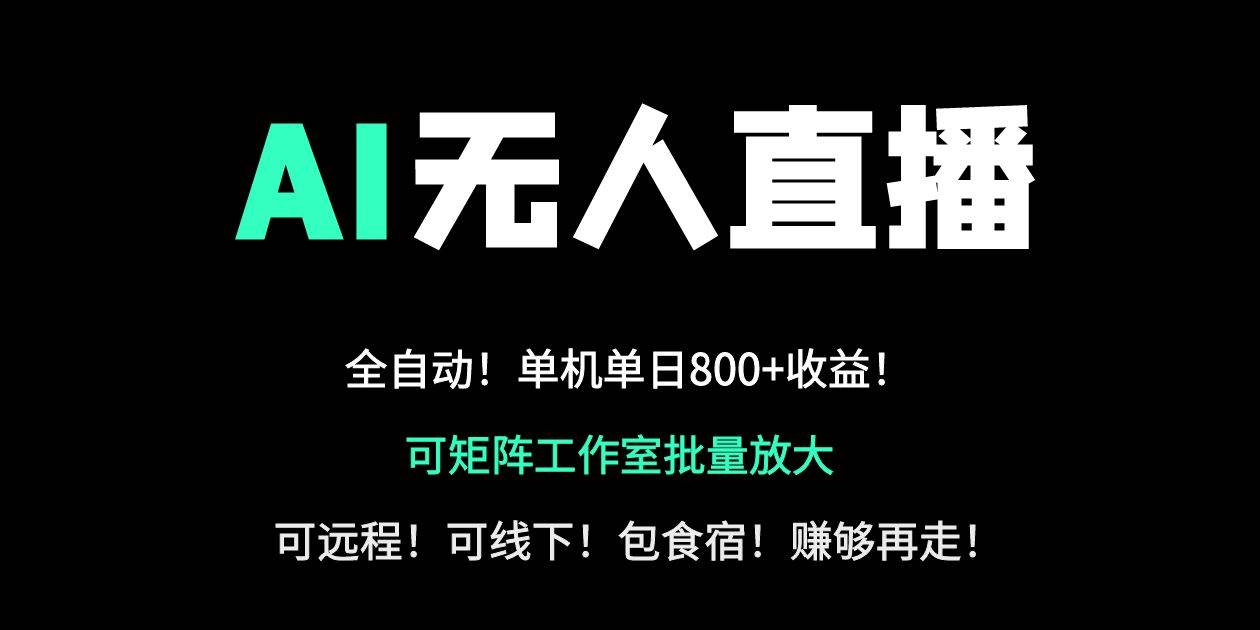 （14179期）24小时自动带货！AI无人直播副业日赚800+，轻资产创业首选-耐玩网创