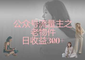 公众号流量主之老物件日收益300+-耐玩网创