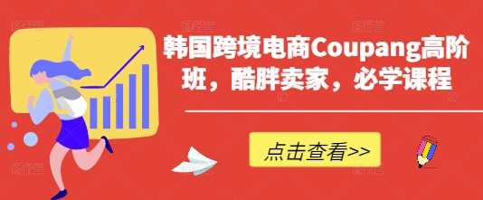 韩国跨境电商Coupang高阶班，酷胖卖家，必学课程-耐玩网创