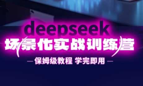 DeepSeek场景化实战训练营，保姆级教程，学完即用，手把手教你用DeepSeek提升效率-耐玩网创