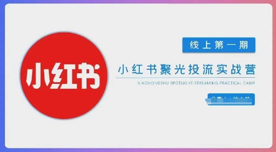 小红书聚光陪跑第一期，教你从0到1玩转小红书聚光投流，搭建小红书付费投流团队，更快的见到效果-耐玩网创