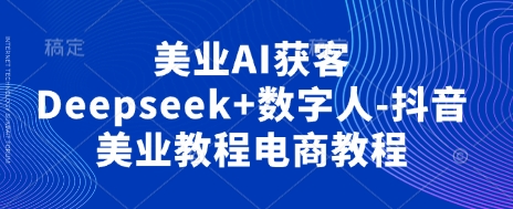 美业AI获客Deepseek+数字人-抖音美业教程电商教程-耐玩网创