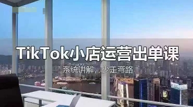 TikTok小店运营出单课，从开店选品、运营出单、发货回款，进行全流程讲解-耐玩网创