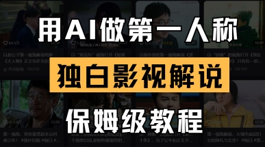 用AI做第一人称独白影视解说，手把手教学，保姆级教程-耐玩网创