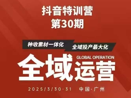 抖音特训营第30期线下培训资料，没有录音视频，正版整理的脑图资料及学员总结核心点-耐玩网创