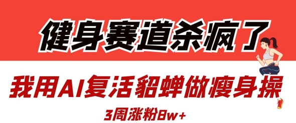 健身赛道杀疯了？我用AI复活貂蝉做瘦身操，3周涨粉8W-耐玩网创