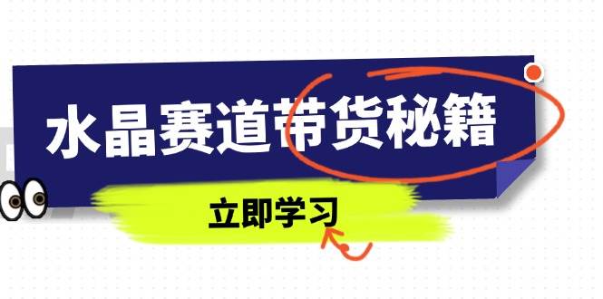 （14406期）水晶赛道带货秘籍，国学结合、短视频起号、拍摄技巧、直播话术等内容-耐玩网创
