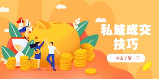 （14566期）私域成交技巧，帮你从入门到精通，破解四大痛点，快速变现，轻松收钱-耐玩网创