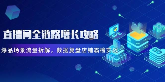 （14721期）直播间全链路增长攻略，爆品场景流量拆解，数据复盘店铺霸榜实战-耐玩网创
