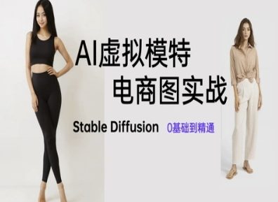 AI虚拟模特电商图实战，AI绘画Stable Diffusion 0基础到精通-耐玩网创