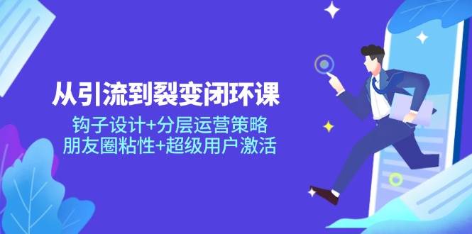 从引流到裂变闭环课：钩子设计+分层运营策略，朋友圈粘性+超级用户激活-耐玩网创