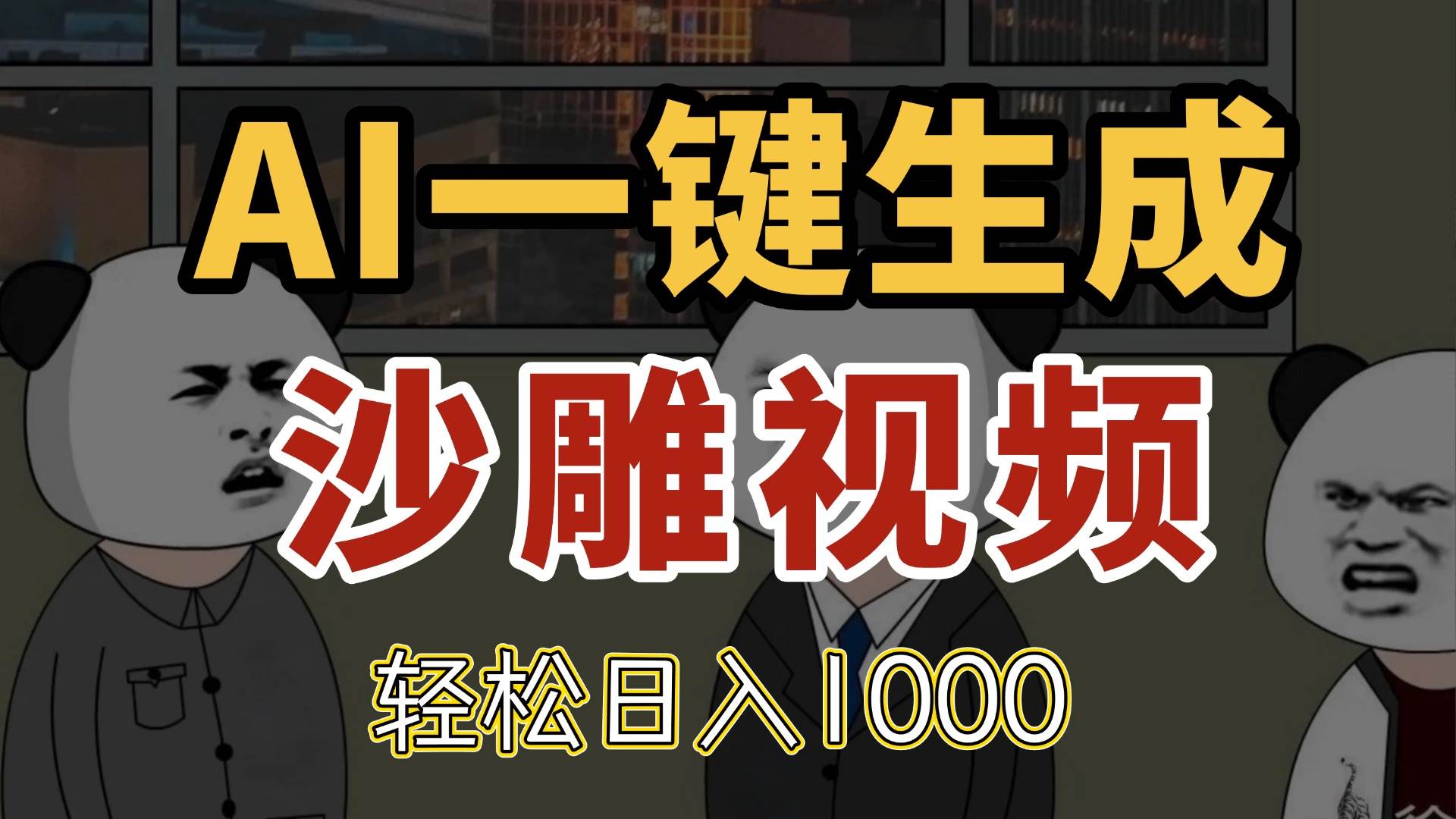 （14756期）AI一键生成沙雕视频，一条视频千万播放，轻松日入1000-耐玩网创