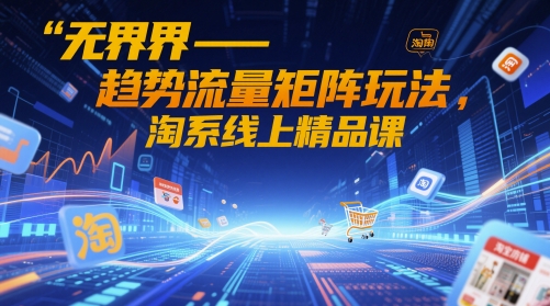 无界-趋势流量矩阵玩法，淘系线上精品课-耐玩网创