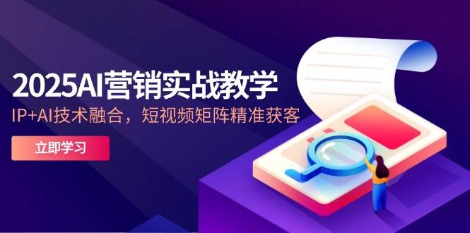 2025AI营销实战教学，IP+AI技术融合，短视频矩阵精准获客-耐玩网创