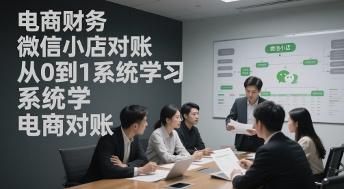电商财务微信小店对账，从0到1系统学习电商对账-耐玩网创