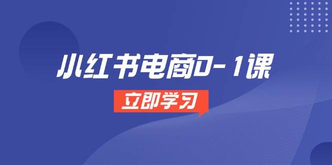 小红书电商0-1课，开店选品全流程，多平台素材处理与爆款笔记制作-耐玩网创