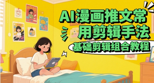 AI漫画推文常用剪辑手法，基础剪辑组合教程-耐玩网创