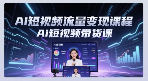 Ai短视频流量变现课程，Ai短视频带货课-耐玩网创