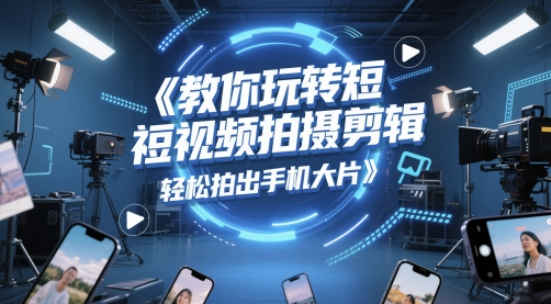 教你玩转短视频拍摄剪辑，轻松拍出手机大片-耐玩网创